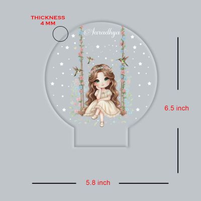 Personalized Princess LED Name Light for Girls Little Girl Lamp with Warm White Light Return Gift Girls Room Decor Lamp Birthday Gift for Girls